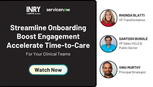 INRY Webinar: Transforming Physician Onboarding with ServiceNow