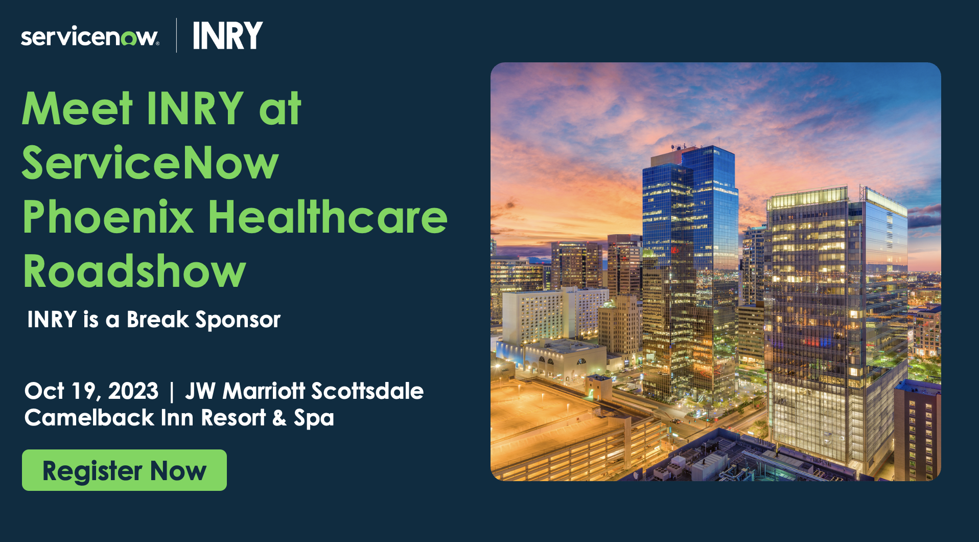 Meet INRY at ServiceNow Phoenix Road Show