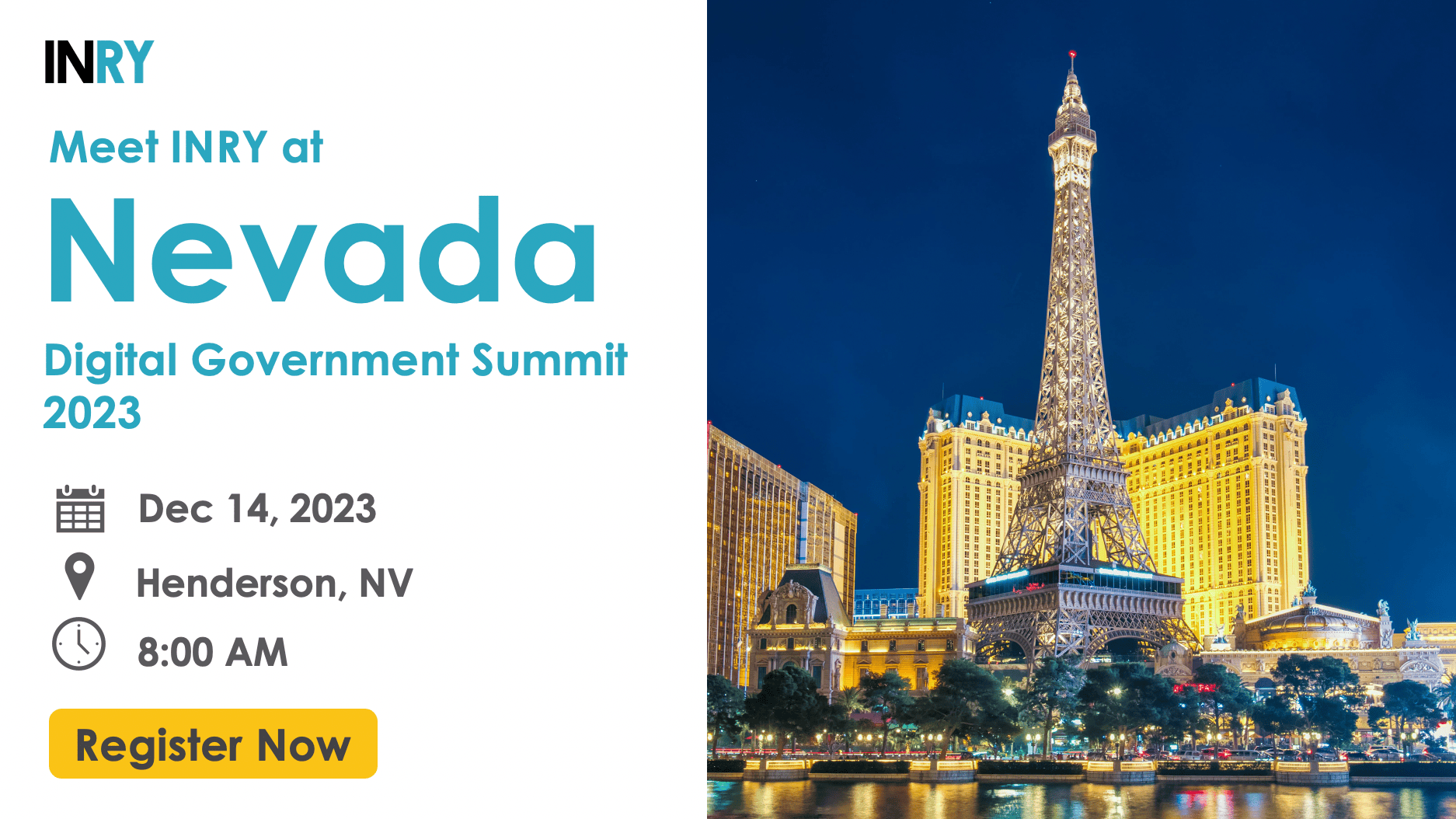 Meet INRY at ServiceNow Nevada Digital Government Summit