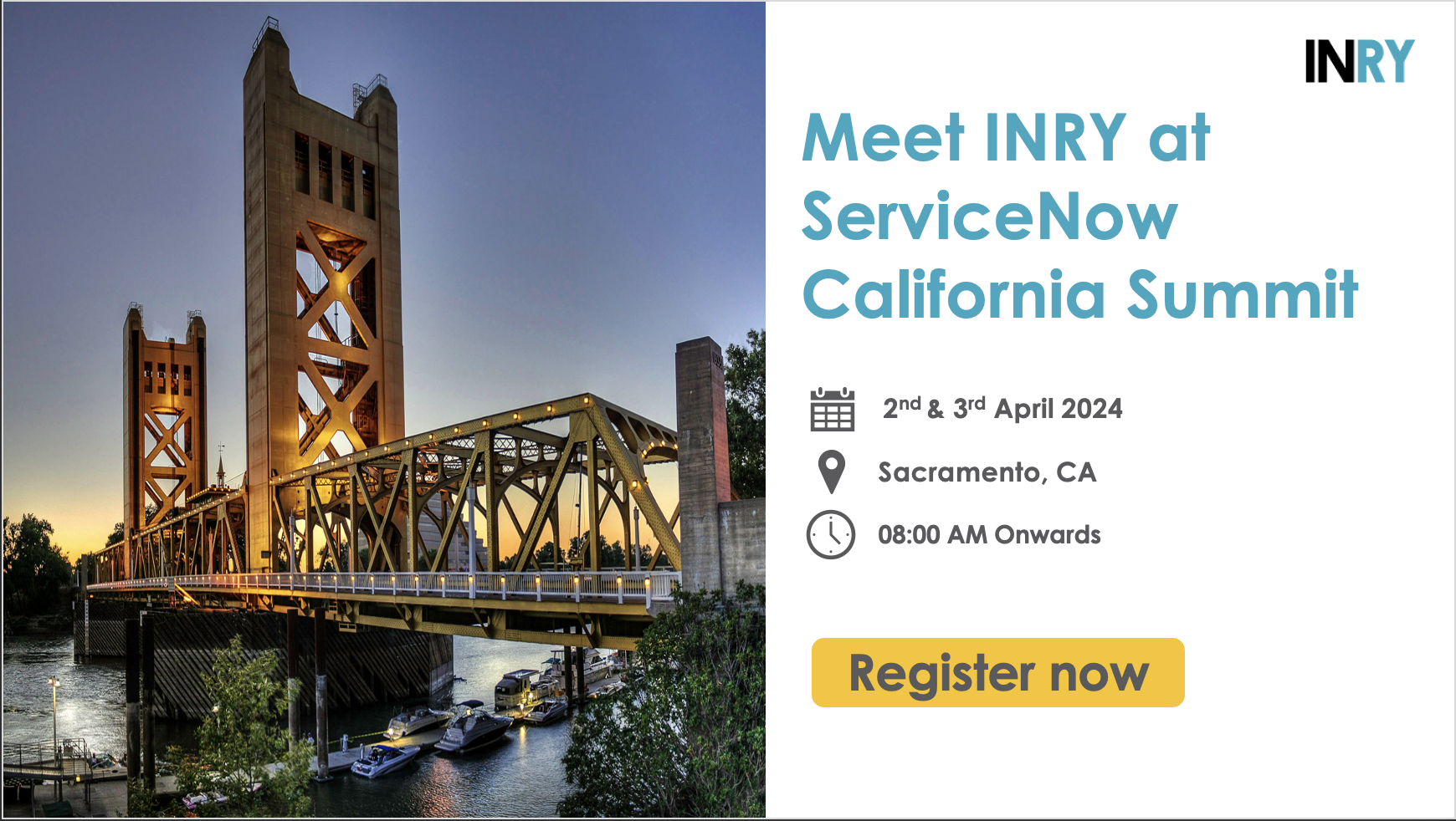 Meet INRY at ServiceNow California State Summit